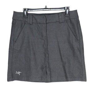 Arcteryx Women Size 10 Wool Blend Short Mini Skirt Grey Gorpcore Outdoors